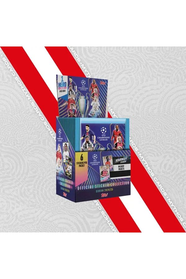 Mythos Cards-Topps 2025 Uefa Champions League Sticker - Full Box 1