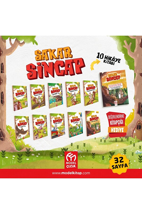 Model Eğitim Yayınları Sakar Sincap Hikaye Serisi - 10 Kitap