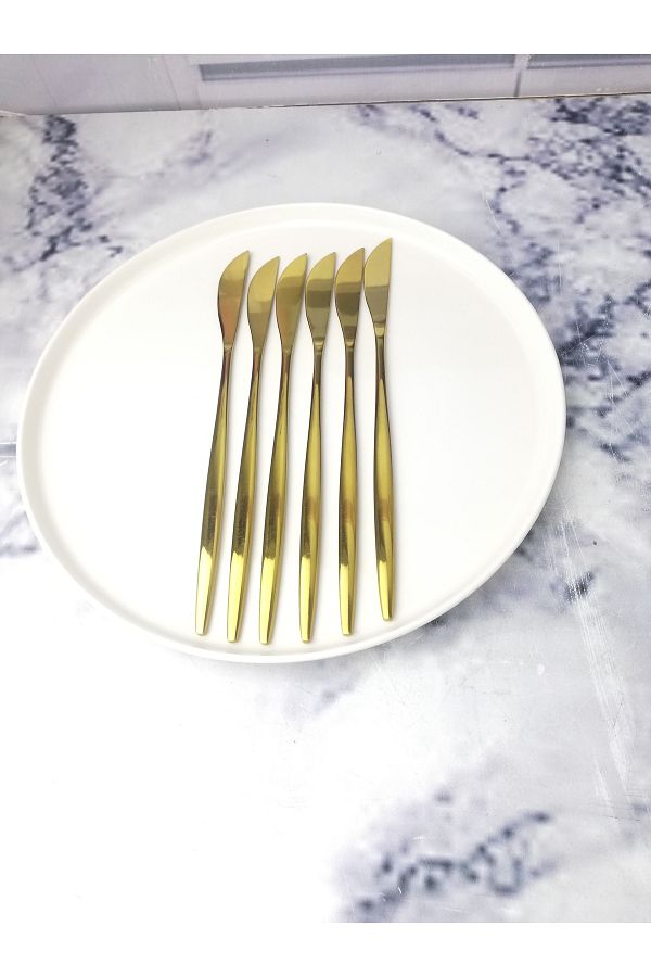 TARIK HOME-GOLD STAINLESS STEEL 6 PIECES DINING BLADE 1