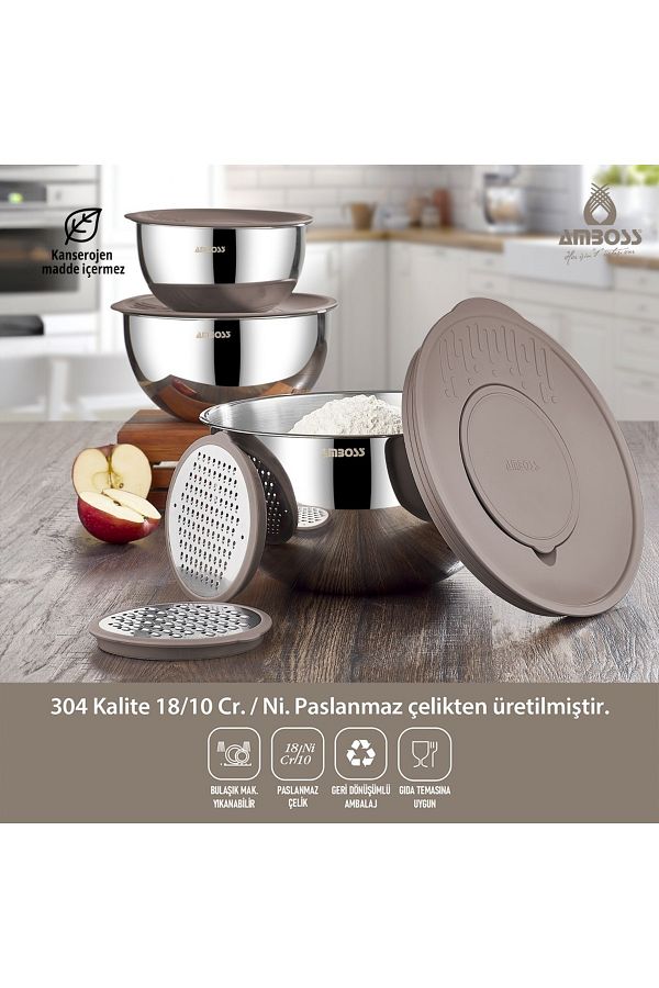 Amboss-SATIN BOWL SET 9 PCS / GRAY 1