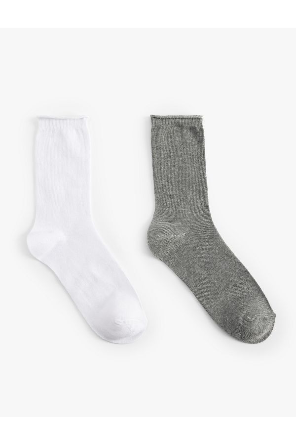 Koton-Basic Set of 2 Multicolored Socks 1