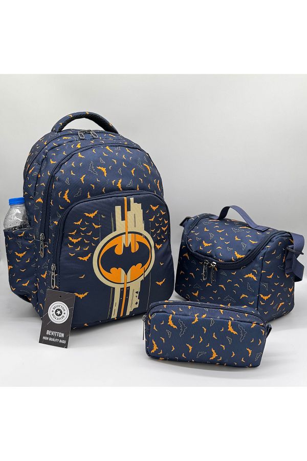 Bevitton-Set of 3 Primary School Bag for Boy - Character Patterned Set 1