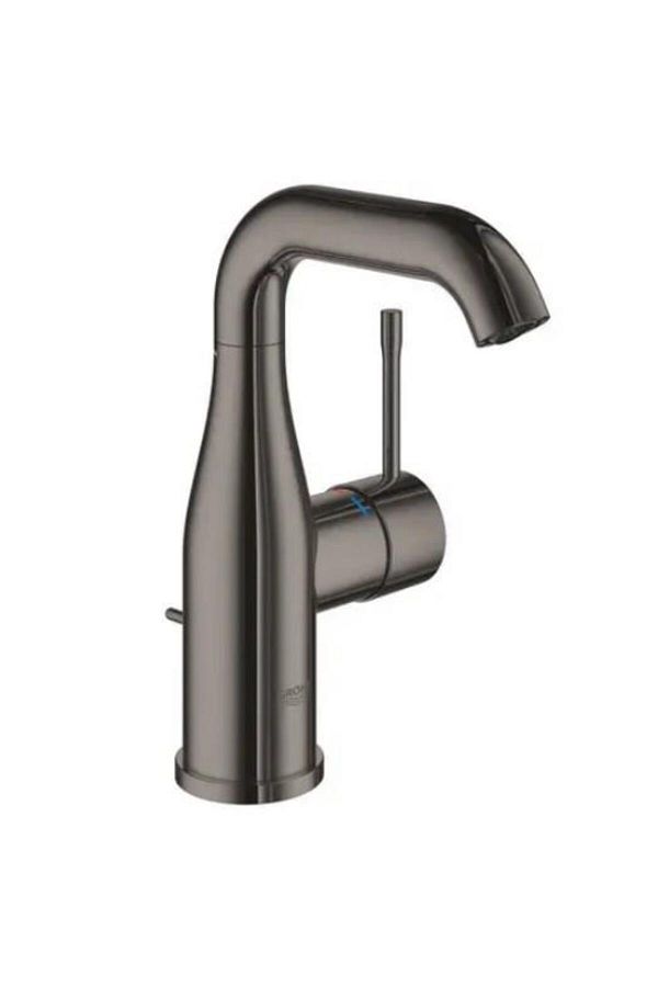 Grohe-Essence New High Basin Faucet with Siphon Control Hard Graphite 1