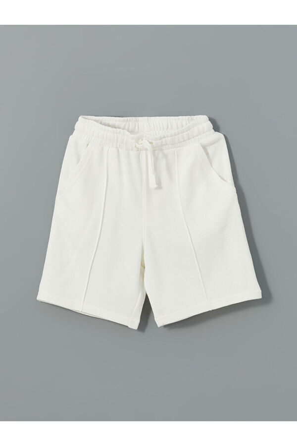 LC Waikiki-Lcw Kids Ecru Elastic Waist Boy Shorts 1