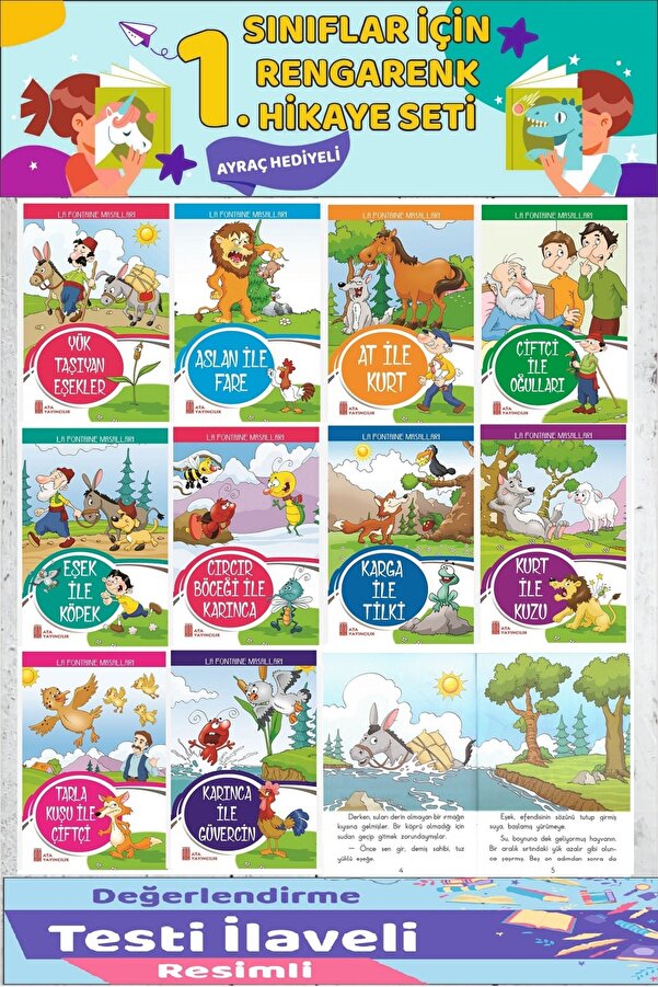 Ata Yayıncılık 1.Sınıf Okumayı Sevdiren 10 lu Hikaye Seti 7 (16 sayfa)