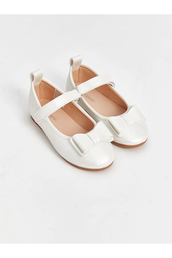 LC Waikiki-LCW STEPS Μπεζ Φιόγκος Λεπτομερείς μπαλαρίνες για κορίτσια 1