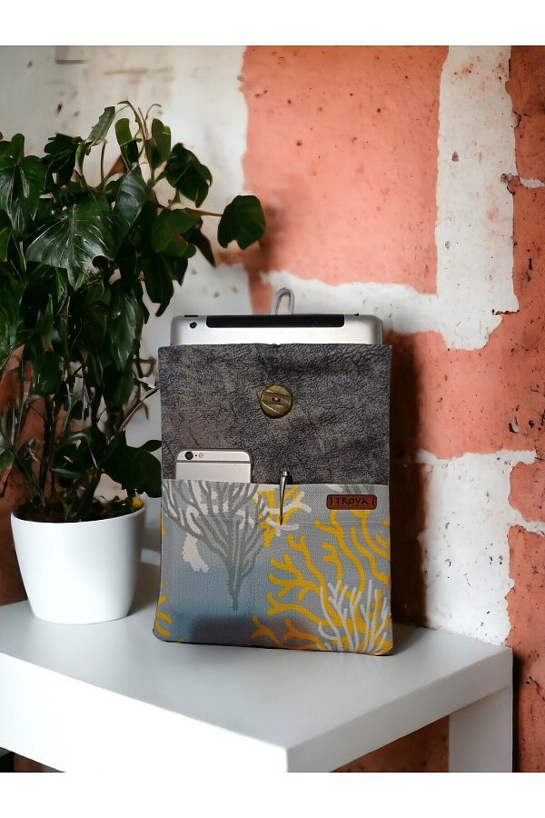 Troya Design-Book / Tablet / E-Book Reader Case - Corals / Gray Color 1