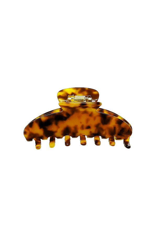 Roberta Lorenz-Leopard Patterned Latch Buckle / High Quality / Bone Material / 10 cm 1