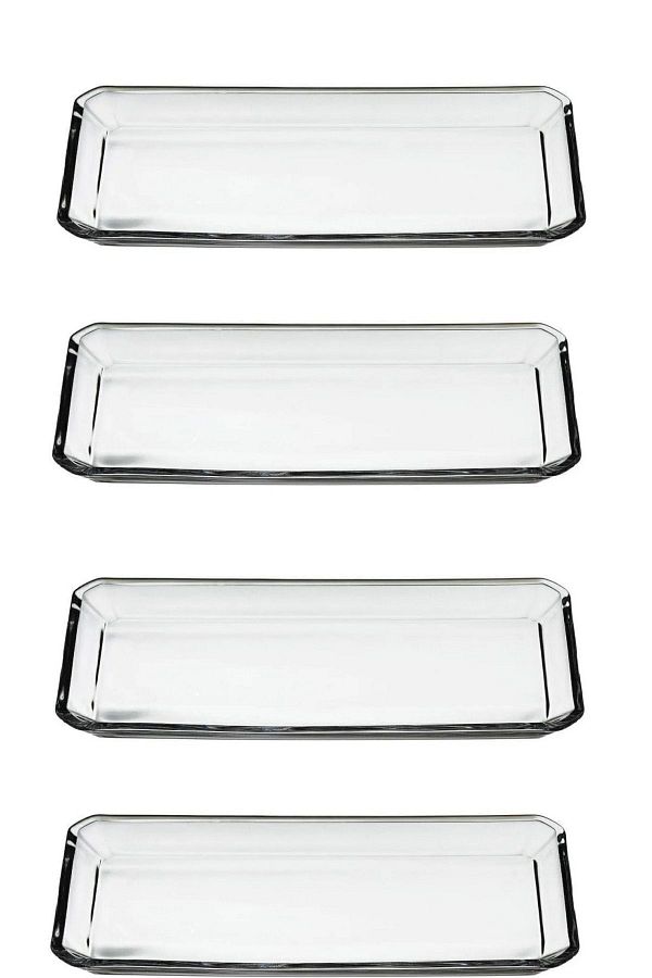 Paşabahçe-Grace Crystallin Service Presentation Plate Crystal Glass 4 Pieces 1