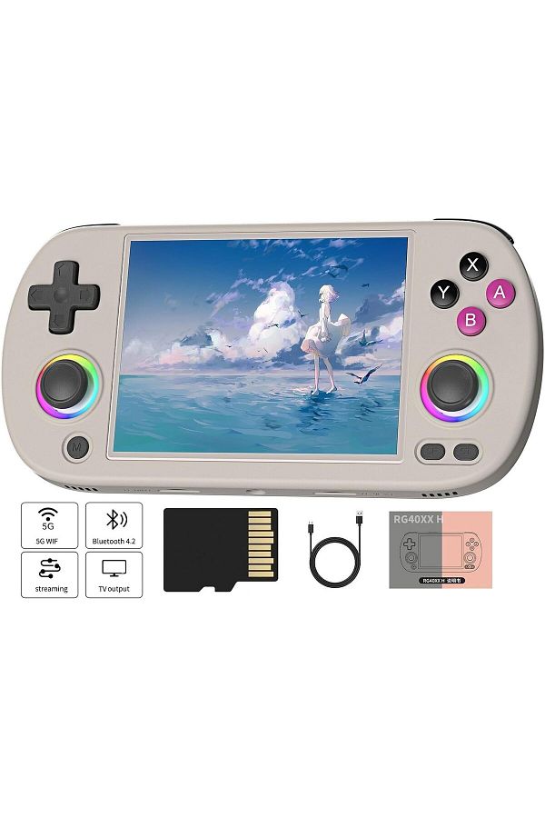 ANBERNIC-RG40XX H Retro Handheld Game Console, 4.0 Inch IPS Screen Built-in 64G TF Card 5488 Games 1