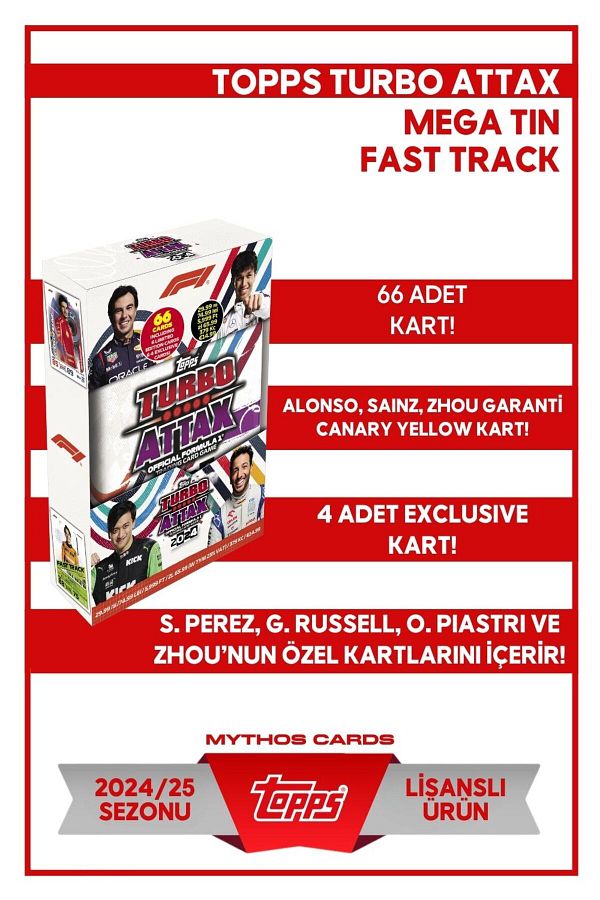 Topps-Formula 1 Turbo Attax 2024 Mega Tin - Fast Track 1
