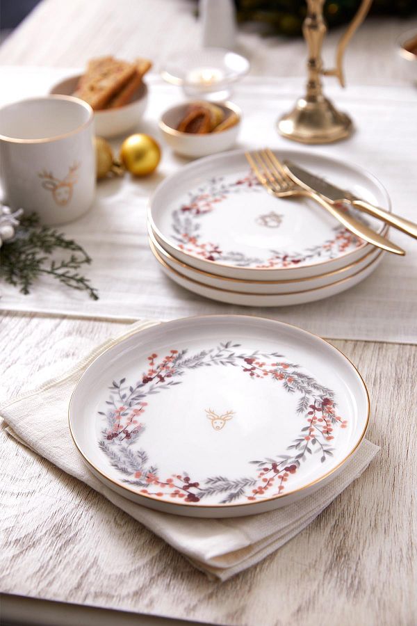Kütahya Porselen-Kutahya Porselen Bone Joy Dessertteller, 19 cm, 4-teilig 1