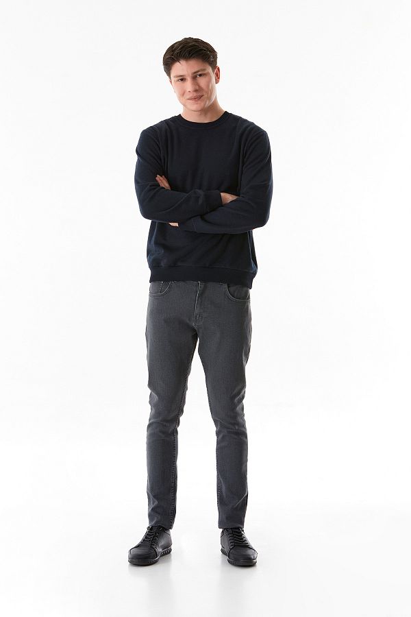 Fulla Moda-Pantaloni Jean drepti cu fermoar 1