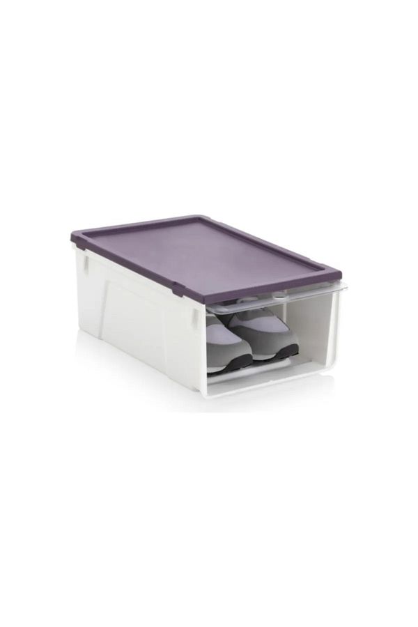 ELİOSA-1Pc Luxury Modular Shoe Box - Cabinet with Lid and Stackable 1