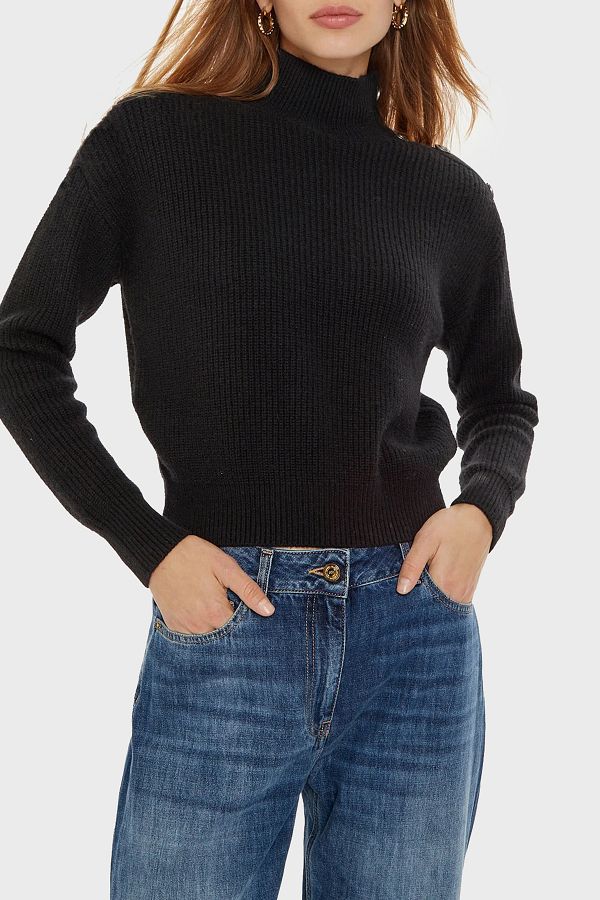 Guess-Turtleneck Zylee Sweater - Wool Blend, Regular Fit W4Br39Z2Wx0 Jblk 1