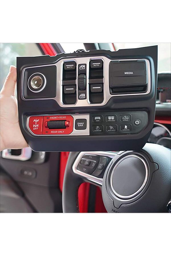 Voswitch-6 Switch Programmable Lower Dash Switch Panel, Jeep Wrangler JL & Gladiator JT 18-24 1