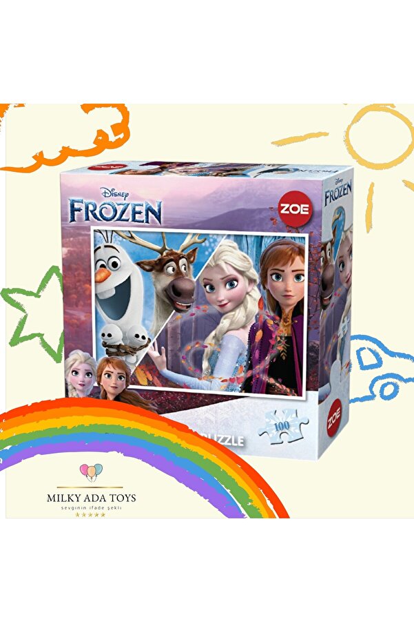 Zoe Frozen Elsa & Anna Olaf 100 Pieces Puzzle Puzzle - Trendyol