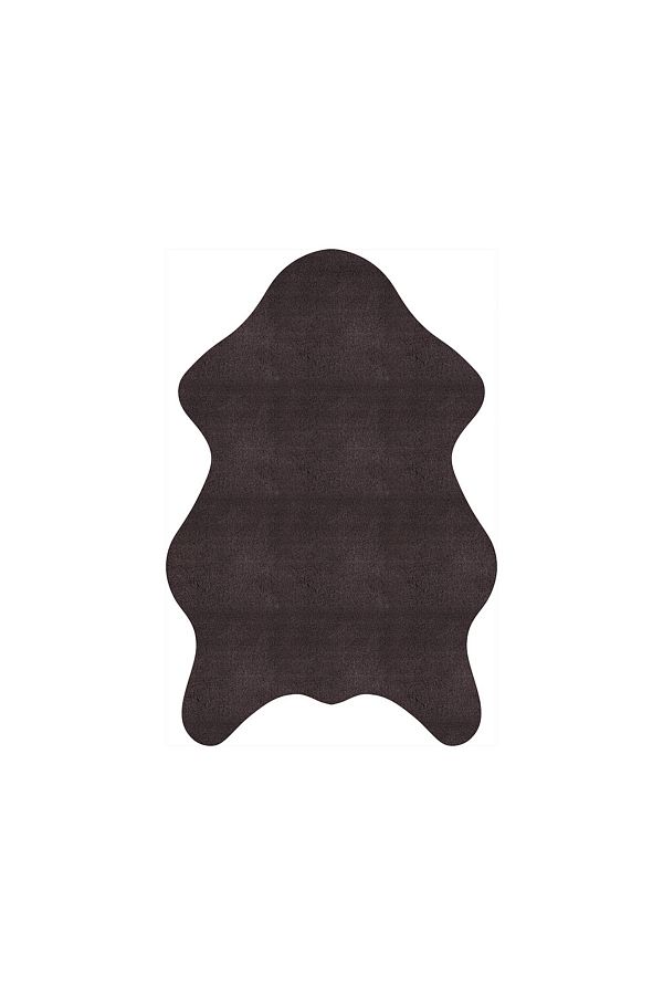 Homelux-Sheepskin Amber Anti-slip Carpet, Rectangular, 80x150, Plain, Anthracite, Polyester 1