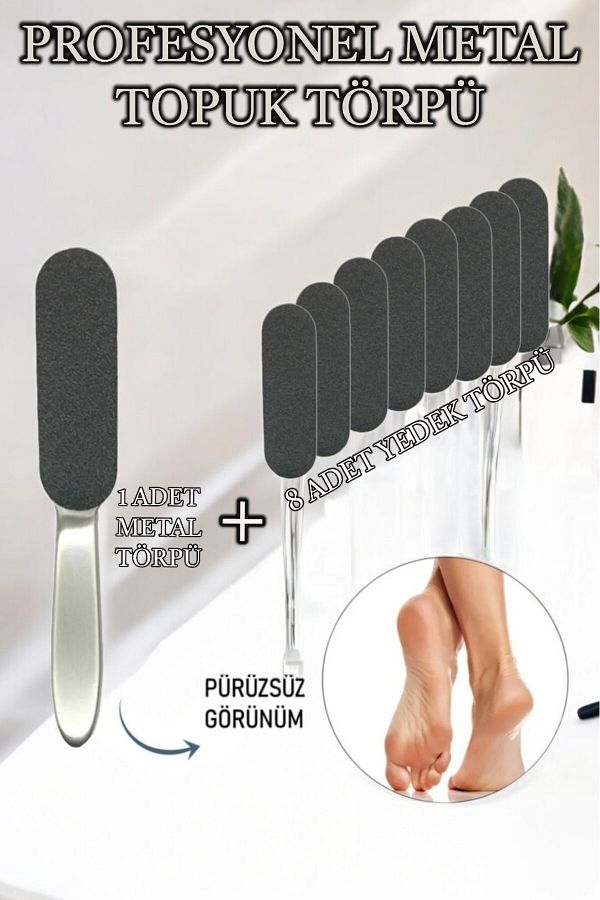 TNL-Steel Heels Cap + 8 Refills Rasp Set 1