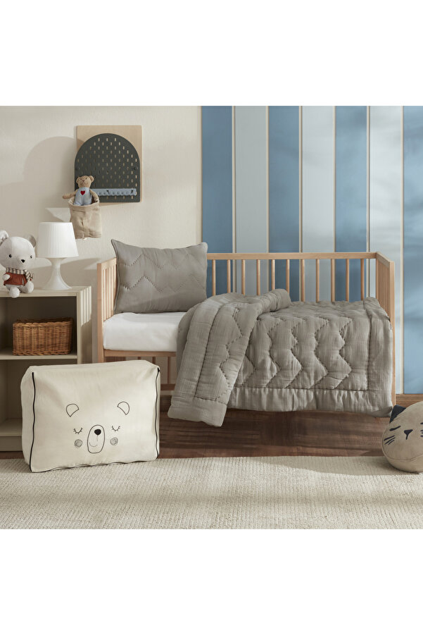 Karaca Home Bebek Arden Yastık Yorgan Seti Gri