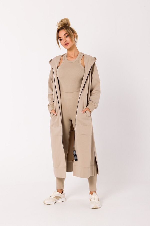 Made of Emotion-Long hoodie with side slits 1