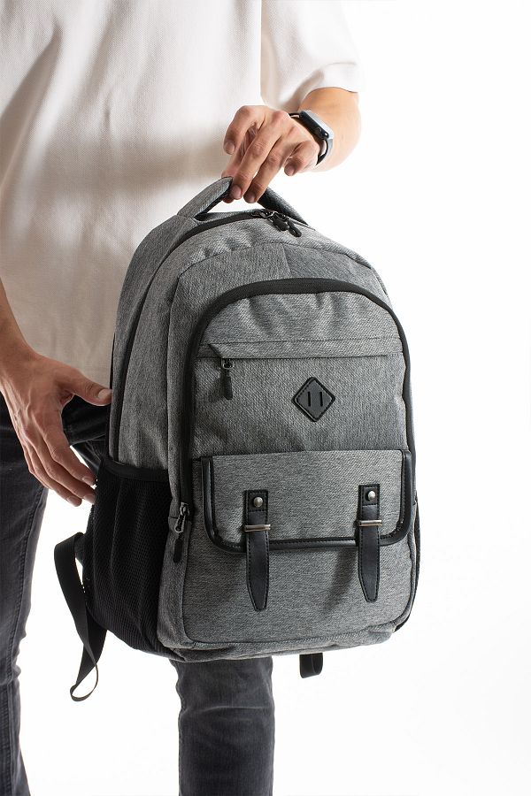 By Hakan-GK64 UNISEX - Rucsac de școală, pentru călătorii zilnice și sport, gri 1
