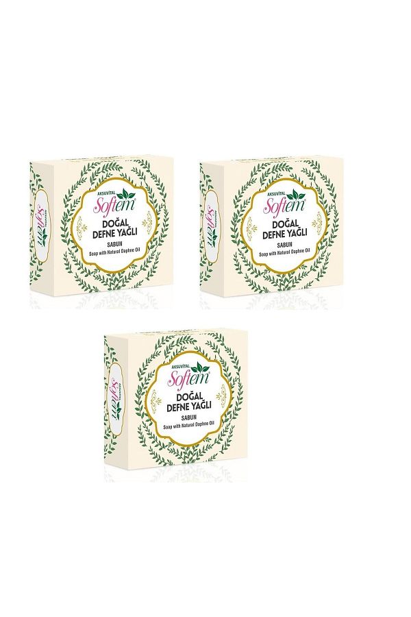 Softem-Natural Laurel Oil Soap 130 Gr 3 Pcs 1