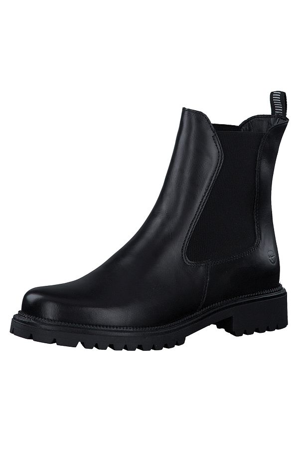 Tamaris-Damen Elegante Stiefelette 1-25427-41 Schwarz 001 Černá Leder mit TOUCH-IT 1