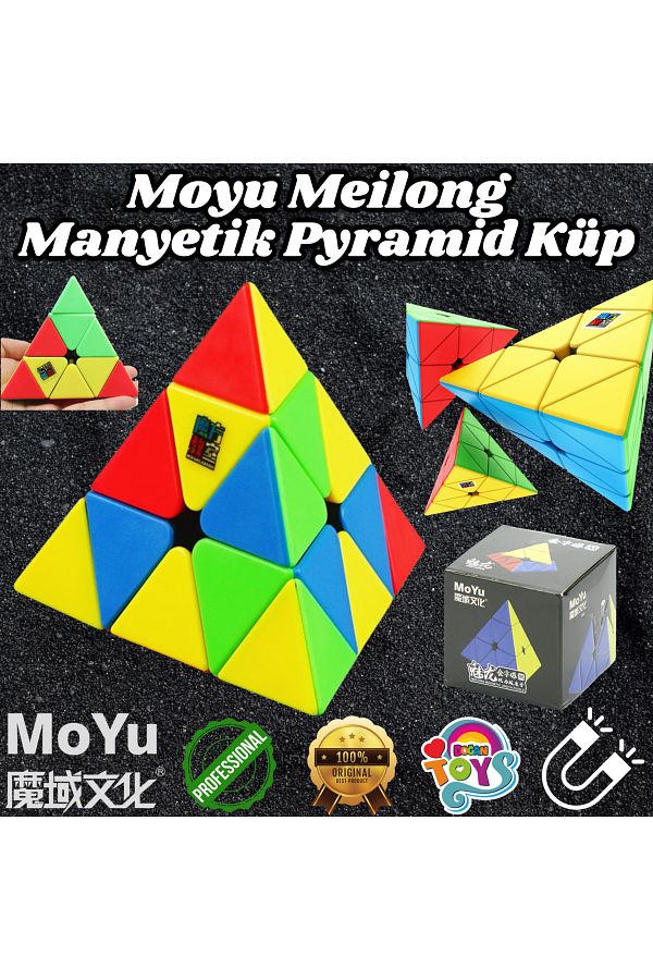 Doğan Oyuncak Dünyası-Moyu Meilong Pyramid Magnetic Cube - Moyu Speed Cube - Pyramid Intelligence Cube 1