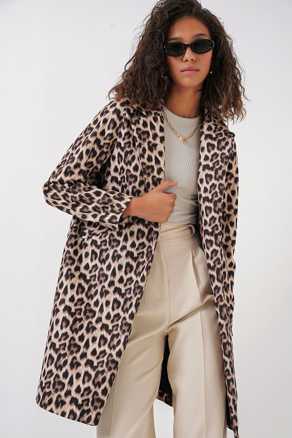 Bigdart-9085 Model Patterned Cashew Coat - C. Brown 1
