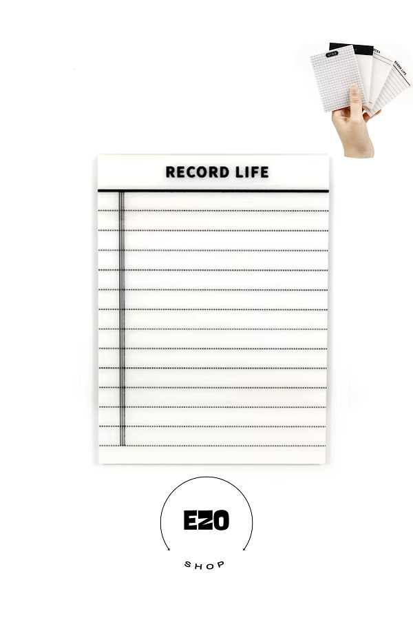 EZOSHOP-Transparent Adhesive Post It Note Paper Postit Gridnotes Post-It 1