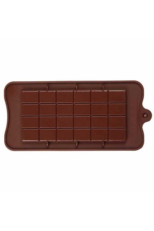 teknotrust-Silicone Chocolate Tablet Mold 22x10.5 Cm 1