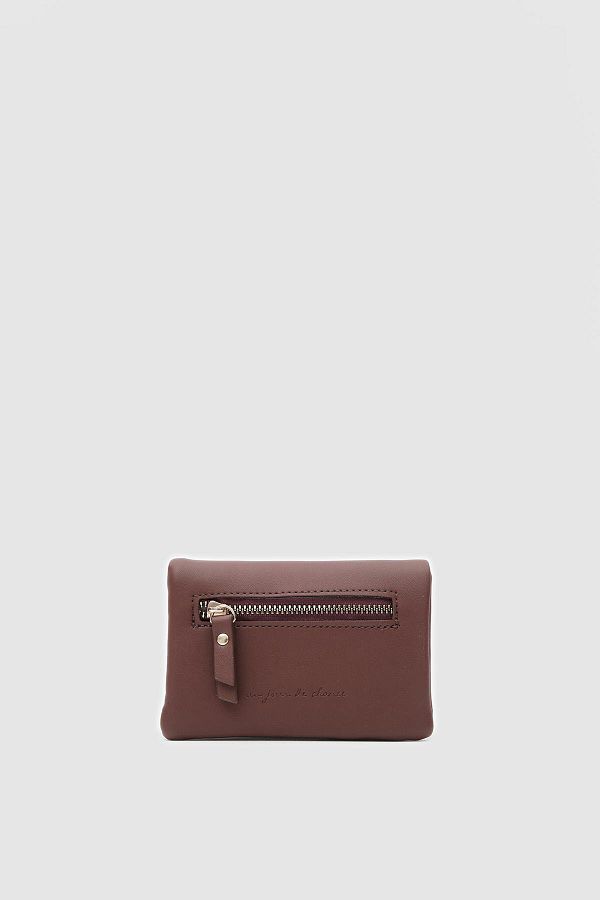Shule Bags-Rodi Zippered Hazelnut Shell Wallet 1