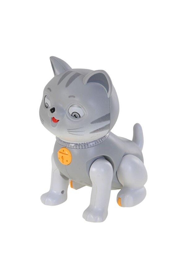 HAK İŞ OYUNCAK Eğitici & Aktivite Oyuncağı Pilli Müzikli Çarpıp Dönen Yürüyen Kedi