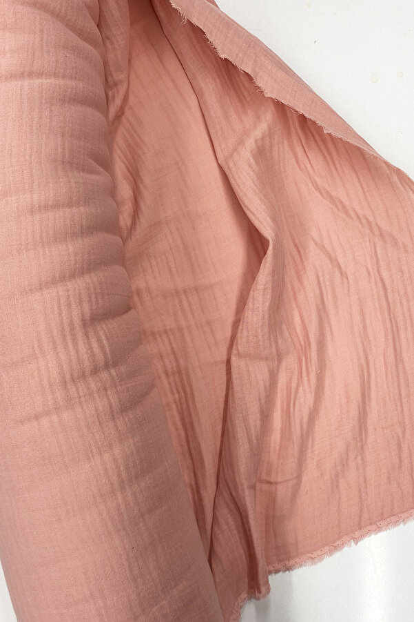 Genel Markalar Çok Amaçlı Müslin Pamuklu Bebek Örtü ve Battaniye Kumaşı Müslin Bez Pudra 30K