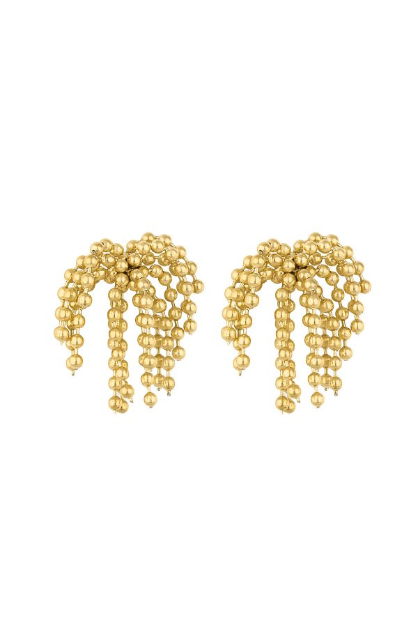 Daniel Klein-Mtk11405 Steel Gold Color Earrings 1