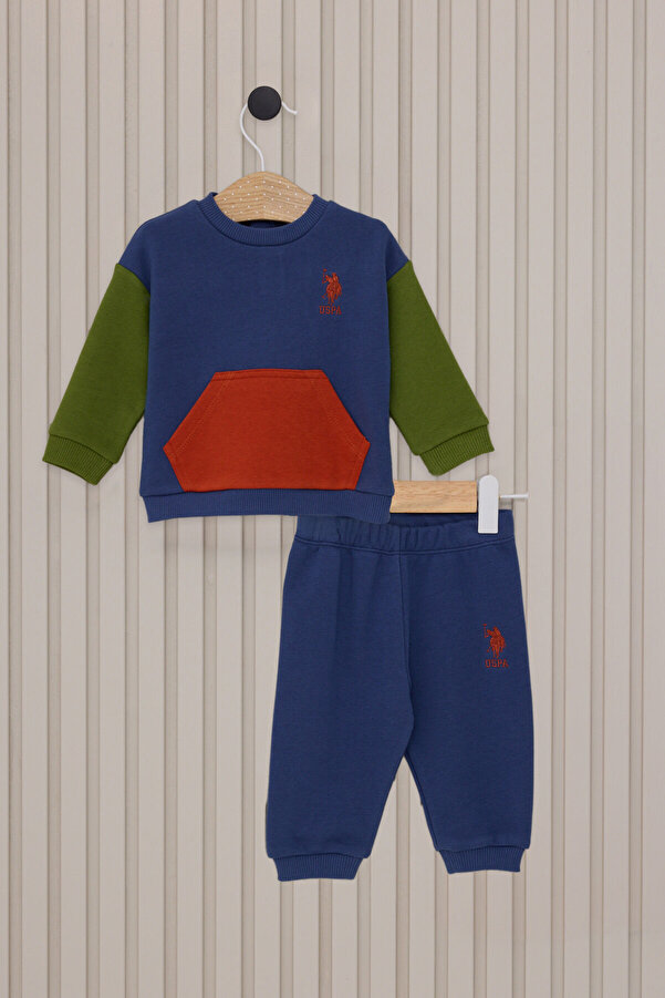 U.S. Polo Assn. Erkek Bebek Mavi 2li Bebek Takım