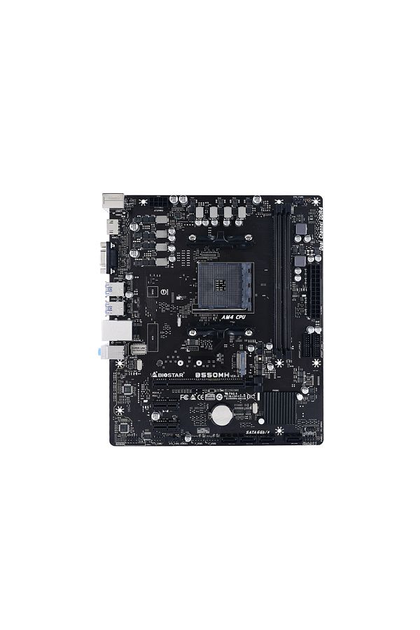 Biostar-Amd B550 Ddr4 M.2 USB 3.2 Hdmi/Vga Pci 4.0 Am4 Motherboard - B550Mh 1