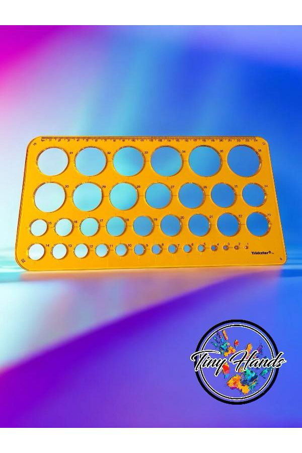 Yıldızlar-Circle Template Ruler 1-36 mm Circle Ruler Large Size Circle Template Ruler Geometric Ruler 1