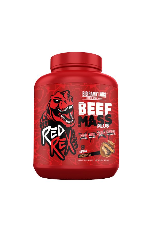 BIG RAMY LABS-Red Rex Beef Mass Plus, Chocolate Peanut Butter, 6 LB 1