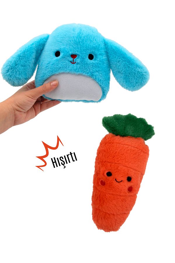 Havhav-Plush Dog Toy Set 2 Pcs - Plush Rabbit and Plush Carrot Sounding Dog Toys 1