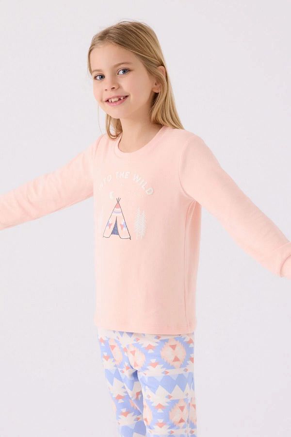 Arnetta-Two-Piece Set for Mother and Daughter - Salmon 1