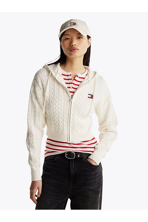 Tommy Hilfiger-TJW Badge Cabl kapucnis kapucnis - Cardigan Extensible 1