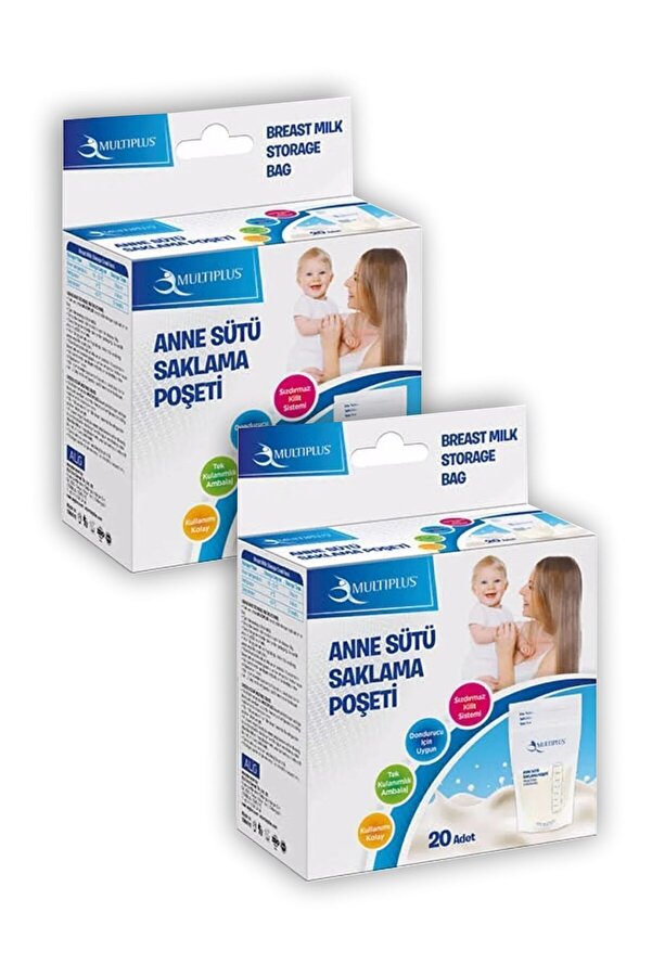 Multiplus Anne Sütü Saklama Poşeti - 20'li 2 Kutu