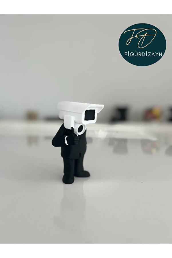 FigürDizayn Skibidi Toilet - Cameraman Skibidi Toilet Figürü Kamera Adam Büst 12 Cm
