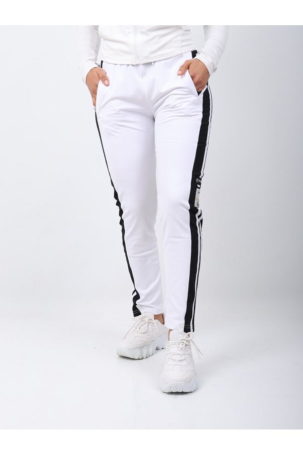 MERTEX-Diver Fabric Sweatpants with Fleto Pockets and Side Strips 1