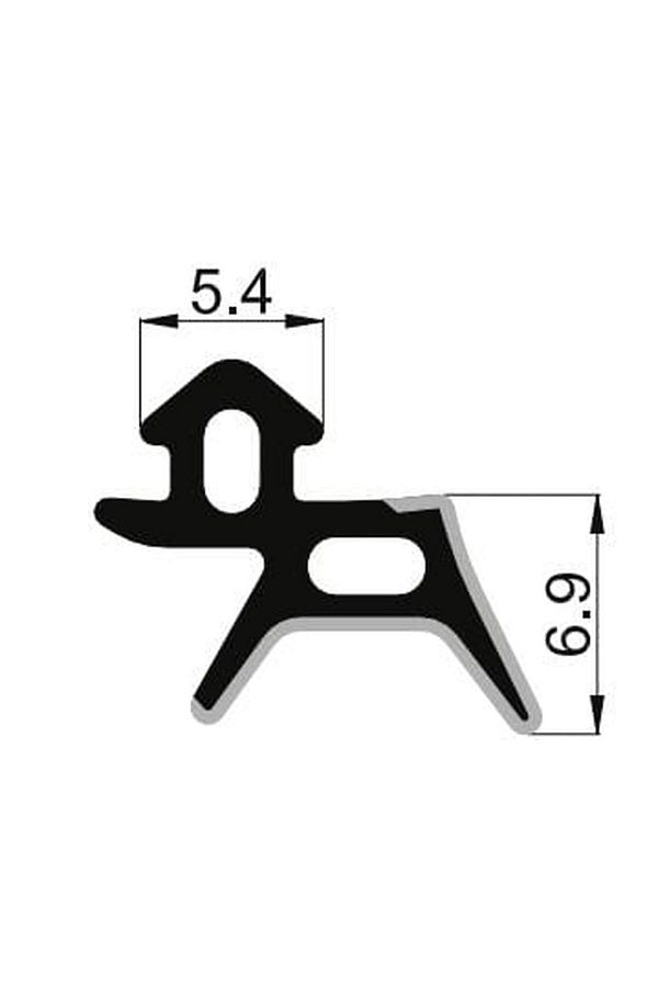 SEÇİL-Ado-04 100 Meter Pimapen - Gray Pvc Window Door Seal (Fitili) 1