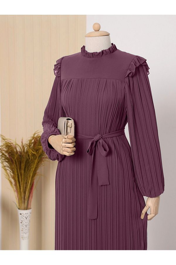 Modamorfo-Plissee- und Robe-Cut-Kleid 1