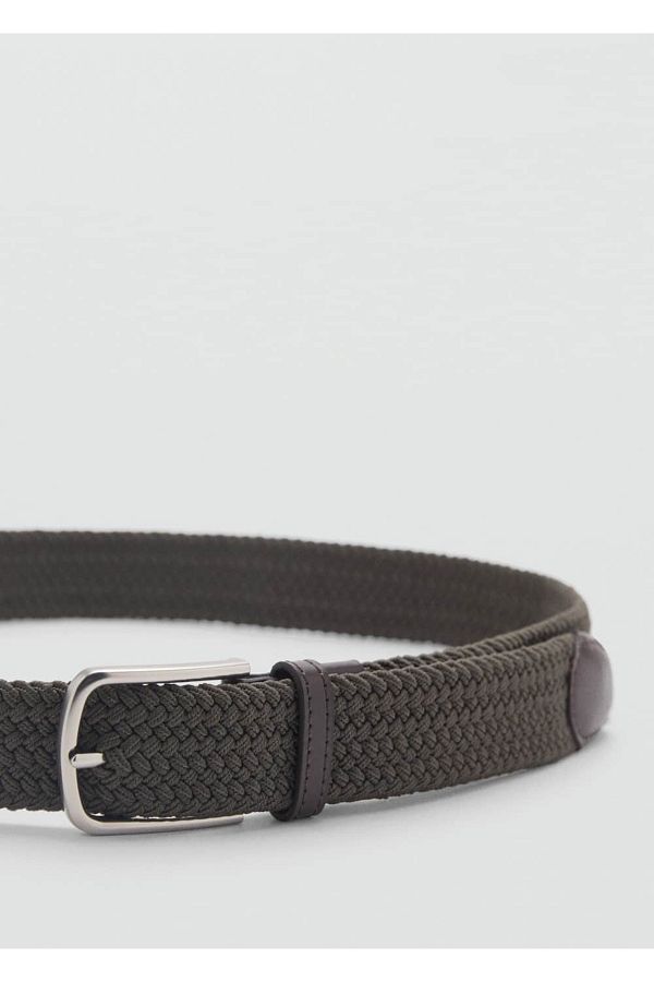 MANGO Man-Elastic Belt with Mesh Pattern 1