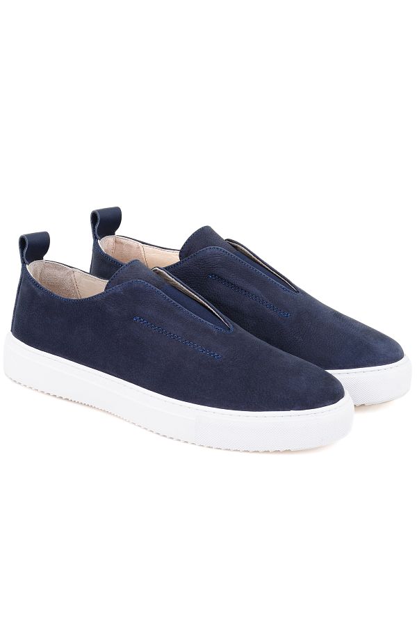 Desa-Pantofi casual din piele pentru bărbați Odalys bleumarin 1